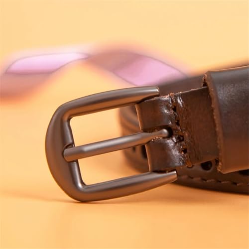 Women's Cowskin Fashion Casual Business Thin Belt Decorative Pin Buckle Belts3