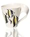 Produktbild Villeroy & Boch NewWave Caffè Kaffeebecher "Halfterfisch", 300 ml, Höhe: 11 cm, Premium Porzellan, Schwarz/Gelb/Weiß