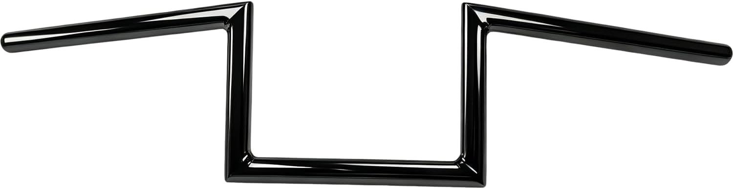 8'' Rise 7/8'' 22mm Motorcycle Handlebar Z bar Drag Bar Fit Universal (Gloss Black 6 inch)