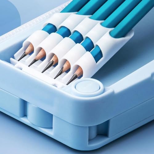 Image of Parshya Multifunctional Cute School Pencil Box for Girls, Space Compass Box for Boys, Pencil Box for Kids with Inbuilt Scissor, Ruler, Eraser and Sharpener,Magnetic Pencil Box,Best Gifts