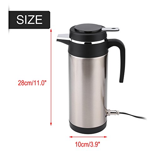 Wasserkocher 1000ML 12V Auto Edelstahl Elektrischer WasserkocherTravel Thermoskanne Heizung Wasserflasche Autozubehör wasserkocher 12 volt auto