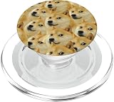Doge Dog Funny Meme Dogecoin PopSockets MagSafe PopGrip for iPhone