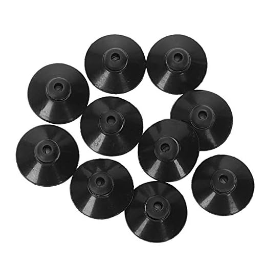 Weetack 10 ventose in gomma nera 27 mm per pompa acquario