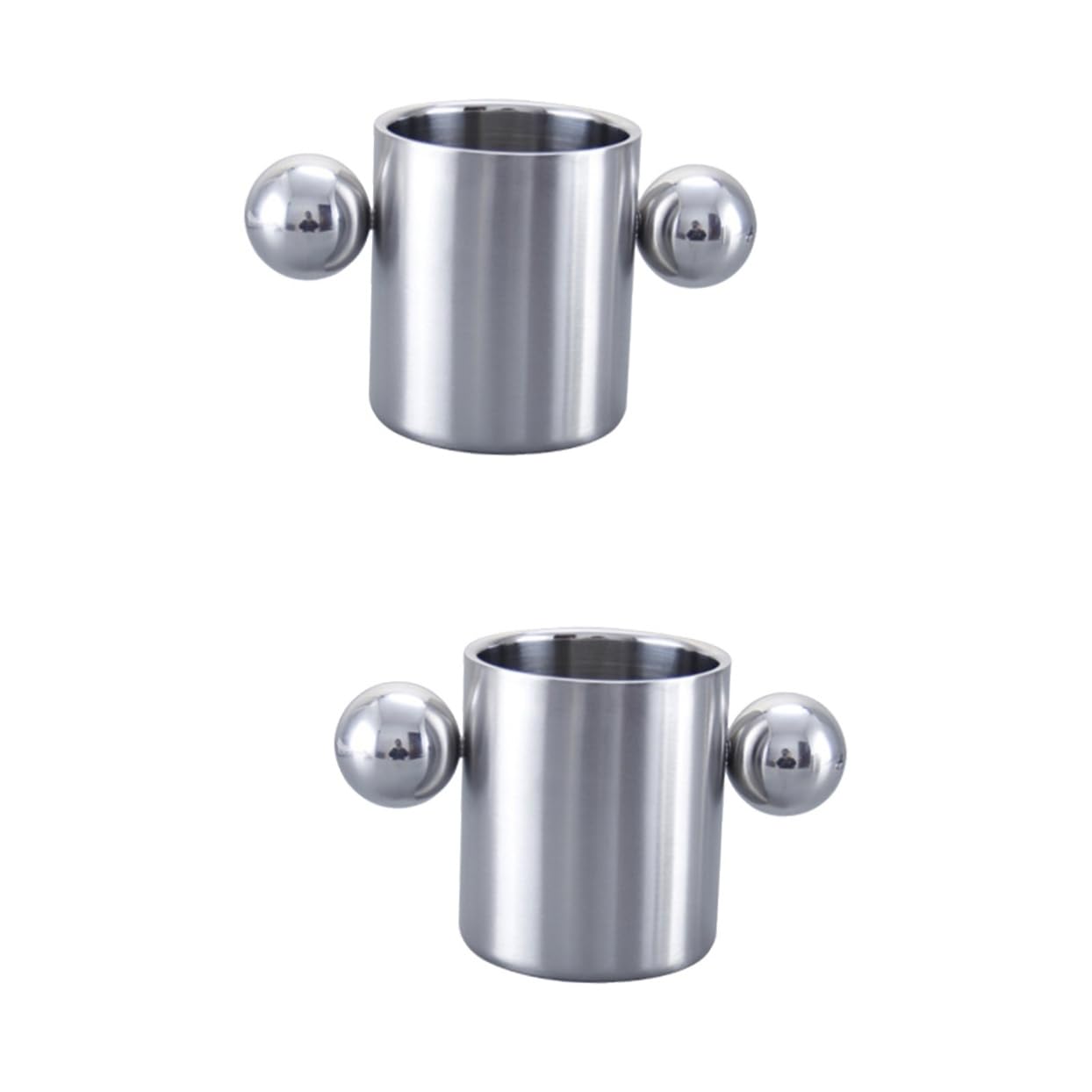2 Stück Doppelwandiger Becher Aus Edelstahl Trinken Mit Tassen Wasser Campingbecher Aus Edelstahl Rostfreie Tasse Tragbarer Trinkbecher Lagerbecher Lagerpokal Rostfreier Stahl