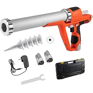 VEVOR Caulking Gun 0-4000N Stuwkracht Kitpistool 12V Patroonpistool Perfect voor het Opvullen van Scheuren en Gaten in Verschillende Soorten Glas, Sanitair, Keukenapparatuur en Andere Bouwfaciliteiten