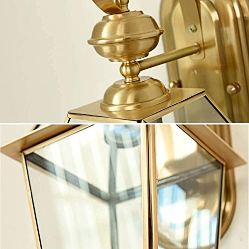 Aplique de pared de cobre con difusión de luz 360 de vidrio transparente 7