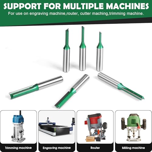 Fräser für Oberfräse Set Nutfräser 8mm Schaft 6 Stück Router Bits Holzfräser 3mm 4mm 5mm 6mm 7mm 8mm Nutenfräser Holzfräse Oberfräse Zubehör Fräsbohrer Bohrfräser für Holz Schneiden Nutfräsen