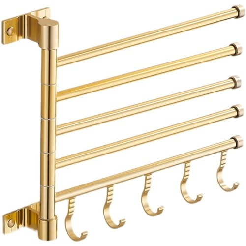Toallero dorado giratorio con barra múltiple de actividad para un secado rápido 2