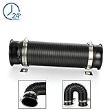Flexibler Kaltluftschlauch, 76 mm, Schwarz