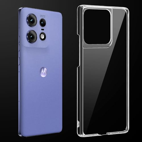 Image of DIZORO Compatible with Motorola Moto Edge 50 Pro 5G Back Cover Case Clear,[ Anti Yellow ][Military Grade Protection] Hard PC Back Cover Transparent