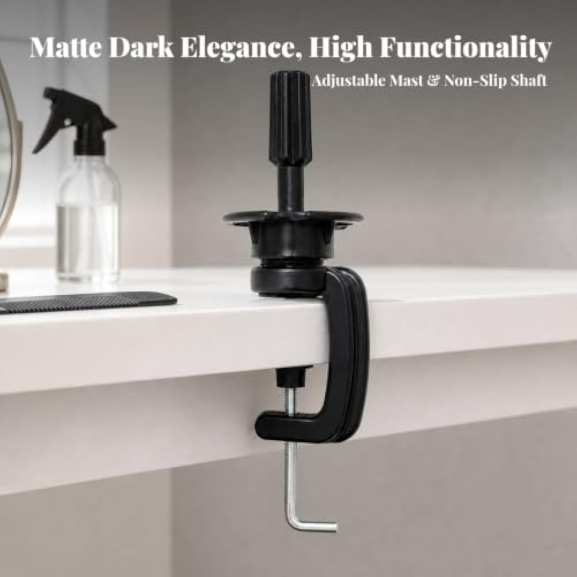 Stable Head Stand with Adjustable Clamping for Hairpiece Display