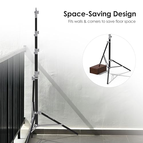 RAUBAY 10ft Corner Light Stand, Air Cushion, Silver, LT30-CS by RAUBAY - Used condition - Image 3