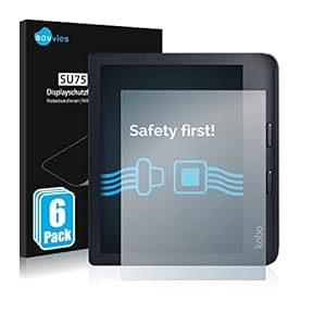 savvies 6-Pezzi Pellicola Protettiva Compatibile con Kobo Libra 2 Protezione Schermo Trasparente