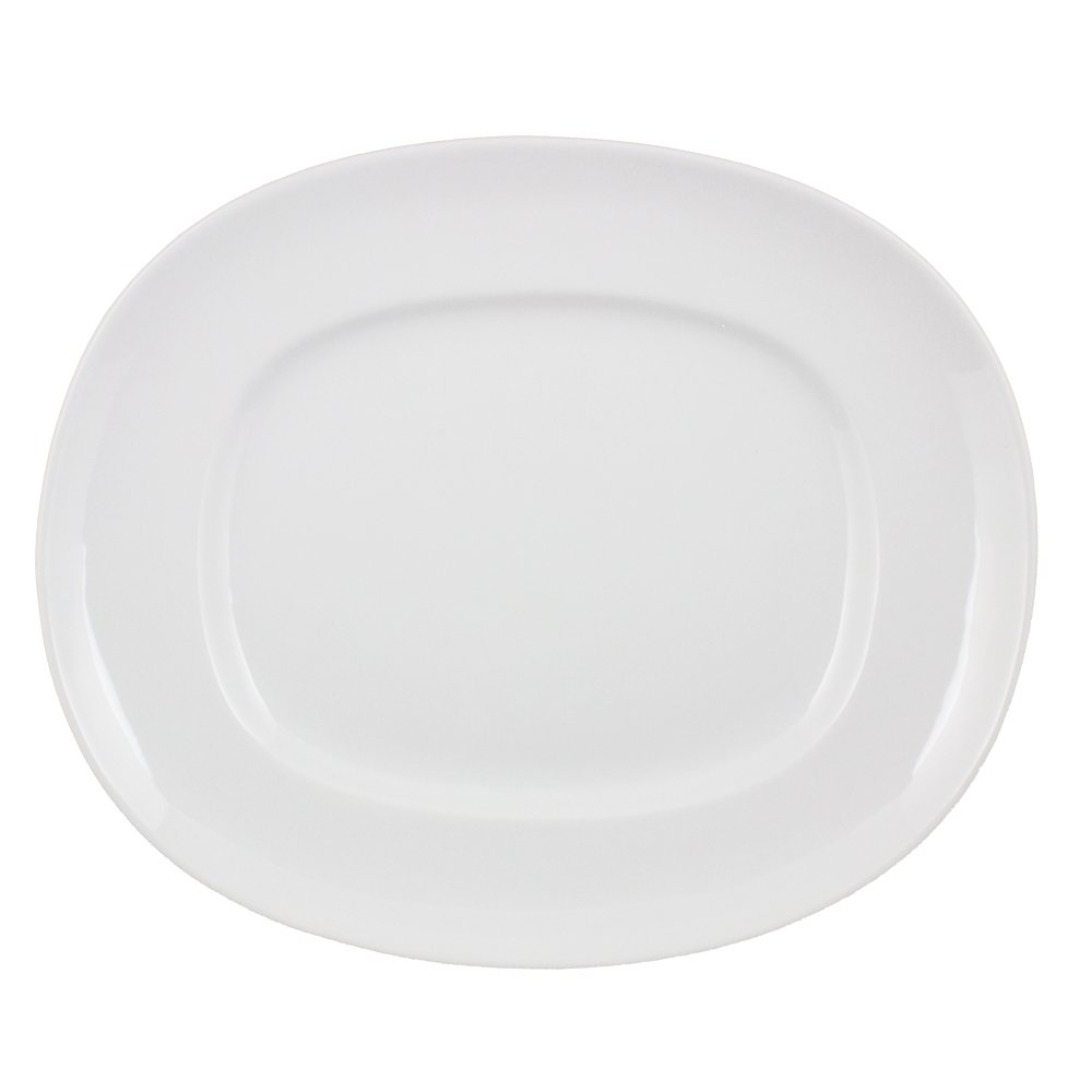Signature Fusion Platter by Vertex China – Large, Porcelain, Porcelain White, Pack of 12, Model ARG-14F
