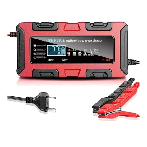 Chargeur de batterie intelligent 10A 12V 24V pour voiture et moto
