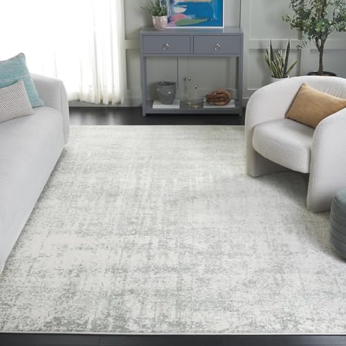 Image of Area Rug Living room 160 x 180 cm Carpet Bedroom Non Slip Soft Short Pile Decorative Rugs for Kitchen Dining Room Abstract Modern White Green
