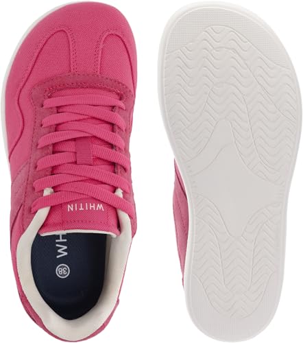 Image of WHITIN Womens Wide Feather Sneakers | Canvas Casual Shoes | Zero Drop Sole