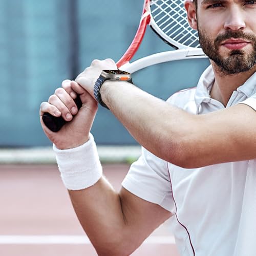 MoKo-Sport-Bands-Compatible-with-Apple-Watch-Ultra-2Ultra-Band-Apple-Watch-Bands-for-Men-Women-49mm-45mm-44mm-42mmSilicone-Replacement-Strap-for-iWatch-Series-9-8-7-6-5-4-SE-Ultra-2-1-BlueBlack 41dtfX7I nL