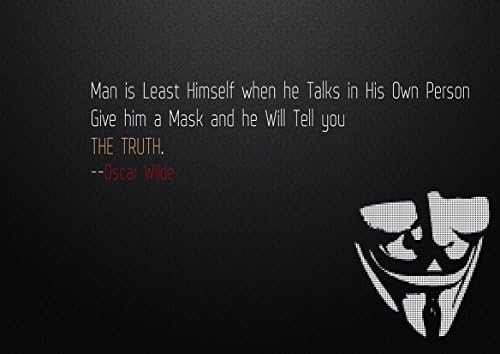 Affiche Oscar Wilde Citation Sur La Verite V Pour Vendetta Tailles A1 A3 59 4 X 42 Cm Amazon Fr Cuisine Maison