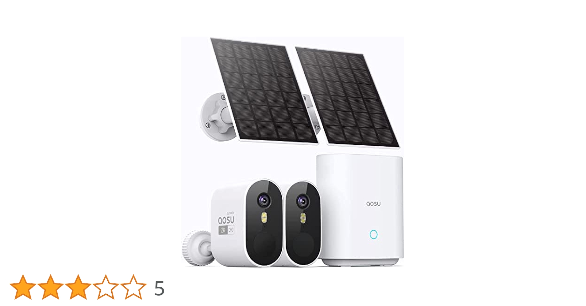 Amazon.co.jp: aosu 防犯カメラ 300万画素 AI検知機能 ソーラー