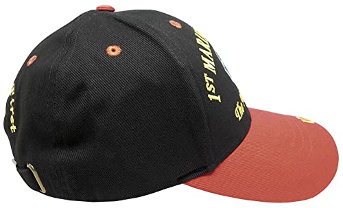 Gorra Trade Winds bordada ajustable negra y roja miniatura 6