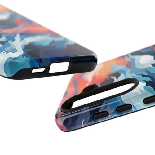 Coque rigide brillante Samsung S24 motif abstrait vagues fluides - 3