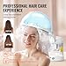 VEVOR Hair Steamer, 2 in 1 UV Ozone Hair & Facial Steamer with Detachable Bonnet Hood, Nano Ionic Face Steamer with 360° Rotatable Sprayer for Deep Conditioning, Perfect for Salon Spa Home Beauty