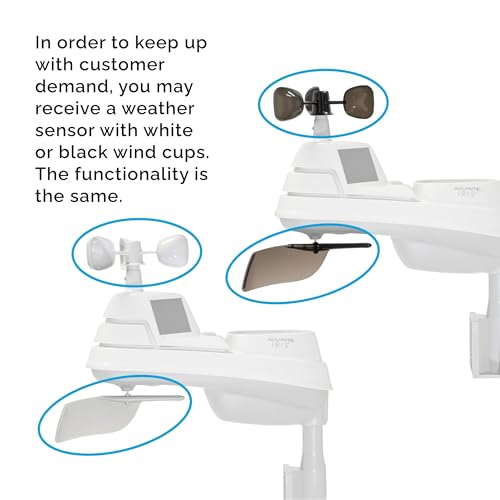 Image of AcuRite Iris (5-in-1) Home Weather Station with Direct-to-Wi-Fi Wireless Display and Alerts for Remote Monitoring Indoor /Outdoor Temperature and Humidity with Wind Speed /Direction (01544M)