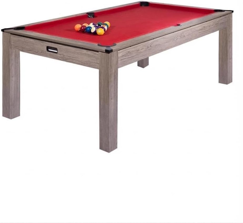 7 Foot Pool Table, Engineered Wood, 84" Billiard Tables with Black Felt for Game Room Home Office,