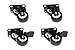 Link Lkcast Set 4 Ruote Per Armadi 19" Colore Nero - 3