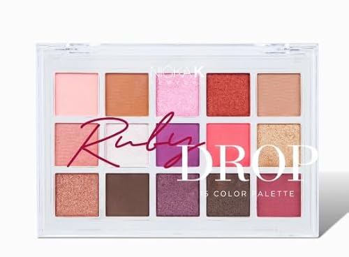 Nicka K 15 Color Palette Ruby Drop (ES1501) Net Wt. 0.53oz/15g