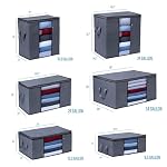 VENO 3 Pack Medium Clothes Storage Bag with Reinforced Handle 9.5 Gallon - Image 3
