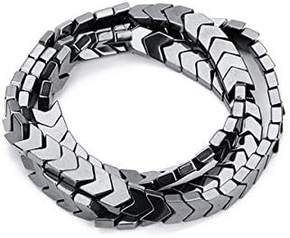 Calvas DC Wholesale 95pcs/lot Gold Color Black Hematite Beads 6mm Wavy Arrow Shape Spacer Beads Charms for DIY Bracelets Jewelry Making - Color Black