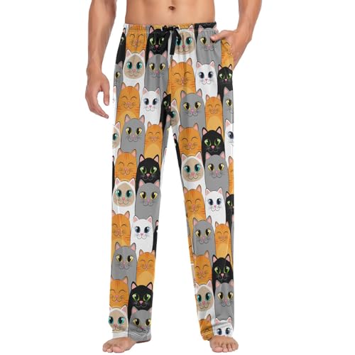 visesunny Mens PJ Pajama Pants Bottoms Cotton Soft Lounge Pants Sleepwear PJs with Pockets