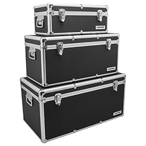 ANNDORA Aluminium Transportbox Schwarz, 155 Liter