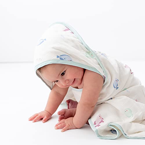 Bamboo Baby Hooded Towel And Washcloth Set, Fish, Perfect For Babies Or Toddlers, Soft & Absorbent #TOP25