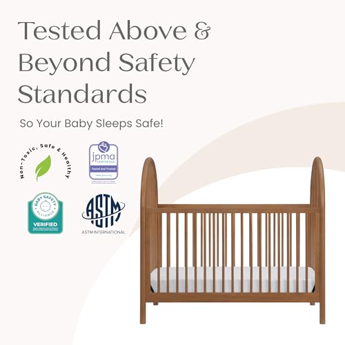 Delta Children Cannon 4-in-1 Convertible Crib - Converts from Baby Crib to Toddler Bed, Daybed and Sofa Bed, Fits Standard Full-Size Crib Mattress, Chestnut - image 5