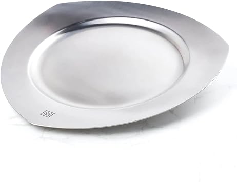 HUTCH Stainless Steel Triangular Serving Dish, 32 cm, Silver