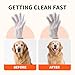 Wagsage Pet Glove Wipes for Dogs and Cats, Cleaning & Deodorizing Grooming Gloves for Daily Care and Traveling, Dog Wipes Washing Gloves Rinse Free, 54 PCS