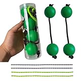 ZENHZ Authentic Asalato African Shaker Set – 2 Pairs with Extra Strings and Shaker Bottle – Traditional Kashaka Percussion Instrument for Musicians and Enthusiasts(Green)