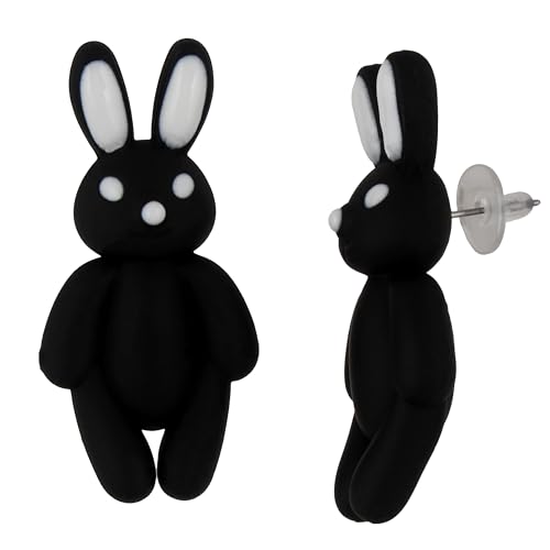 Image of Lucky Jewellery Designer Trendy Teddy And Rabbit Design Earring Stylish Teddy Bear Stud Earing | Cute Cartoon Earrings For Girls & Women (CHEP-TEDDY-PARENT)