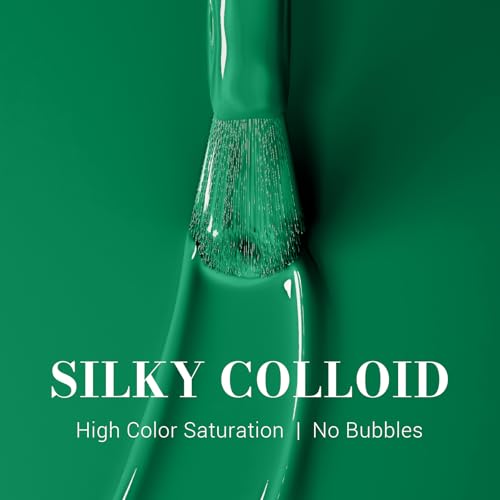 Image of MelodySusie Bright Parrot Green Gel Nail Polish, 0.5 Fl Oz Soak Off UV LED Nail Lamp Neon Green Gel Polish Gift for Women Art Manicure Salon DIY Design Decoration at Home-347