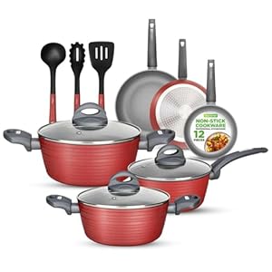 NutriChef Professional 12-Piece Red...