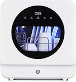 Smart Compact Dishwasher with 6 Wash Cycles & Dual Fill Technology, Countertop Portable for Modern Apartments, Dorms, and Boats – No Installation, Space-Saving Design with Self-Priming Mode