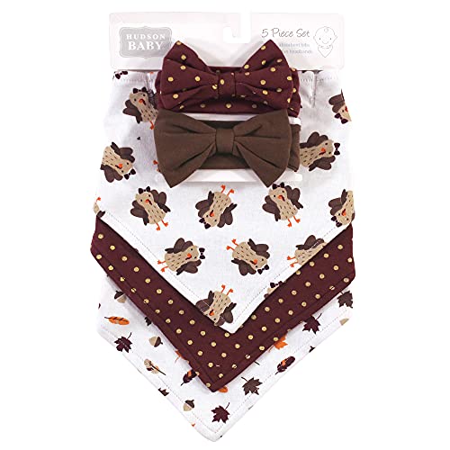 Image of Hudson Baby Unisex Baby Bandana Bibs and Headbands