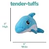 SmartPetLove Snuggle Puppy Tender-Tuffs Small Dog Toys - Dolphin Dog Toy for Small Breeds with Puncture Resistant Squeaker