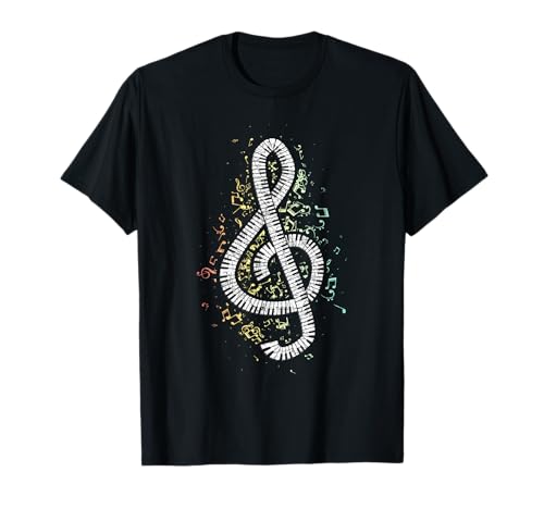 Clavier Clé De Sol Cadeau Pour Le Pianiste Piano T-Shirt