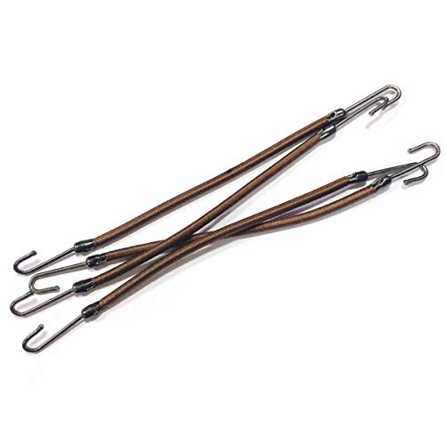 Frcolor 20 peças ganchos de de cavalo elásticos gravata, bandas tranças elásticas por ragazze penteado (Caffè)