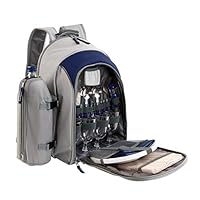 Sac à dos pique-nique Livoo SE970C pour 4 personnes Beige et noir - Matériels de camping et randonnée - Equipements de sport