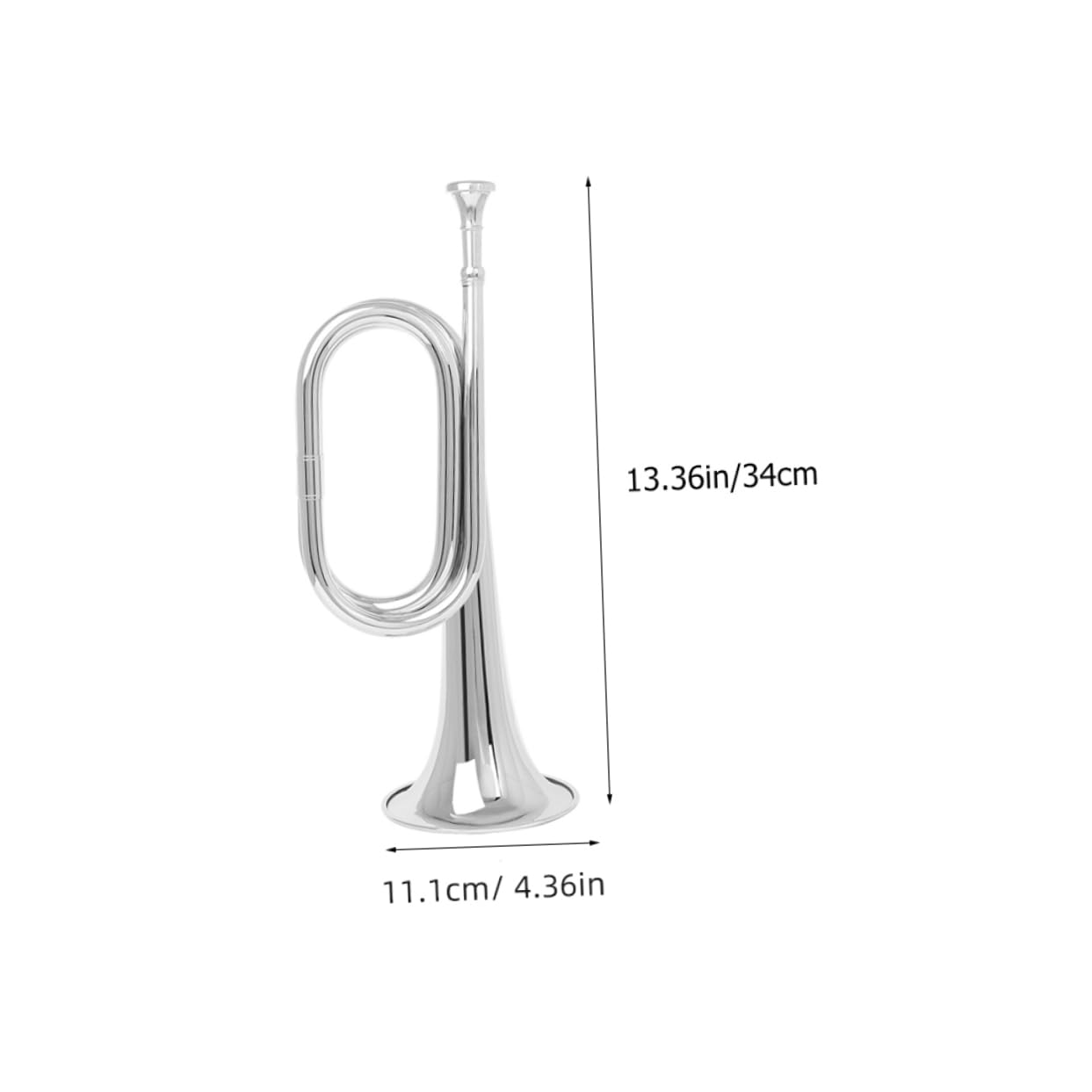 Wakauto Copper Trumpet Bugle for Bands for Beginners Craftsmanship Easy to Carry and Store